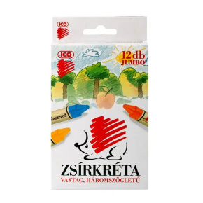 Voskové pastelky ICO, JUMBO trojhranné