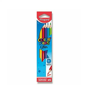 Pastelky MAPED Color Peps, trojhranné, 6 ks Pastelky MAPED Color Peps, trojhranné, 6 ks