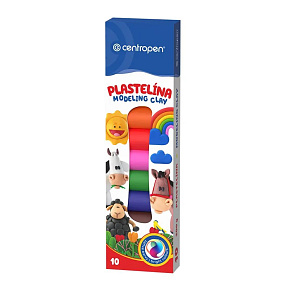Plastelína Centropen 9560/10 žiarivých farieb Plastelína Centropen 9560/10 žiarivých farieb