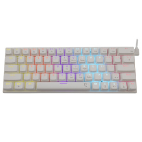 White Shark Gaming mechanical keyboard WAKIZASHI, blue switch, US, white White Shark Gaming mechanical keyboard WAKIZASHI, blue switch, US, white