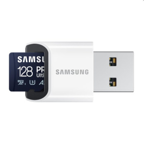 Samsung PRO Ultimate 128GB MicroSDXC w/ USB adapter