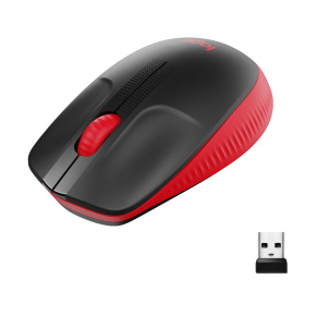 Logitech M190 - bezdrôtová myš - červená - poškodený obal