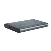 CABLEXPERT external box for 2.5" drives, USB 3.1, Type-C, brushed aluminum, gray