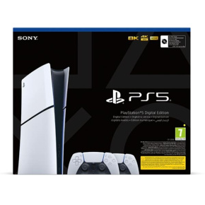 PlayStation 5 Digital (Model Slim) + PlayStation 5 DualSense Wireless Controller, black & white [CFI-2016]