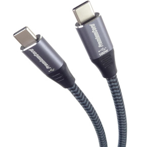 PremiumCord Cable USB-C M/M, 100W 20V/5A 480Mbps cotton braid, 1m