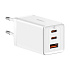 Baseus CCGP120202 GaN5 Pro Quick Nabíjačka USB + 2x USB-C 65W White