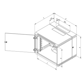 TRITON 19" dvojdielny nástenny rozvádzač RBA AD 6U hĺbka 515 mm