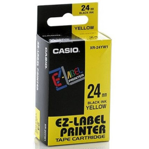 páska CASIO XR-24YW1 Black On Yellow Tape EZ Label Printer (24mm)