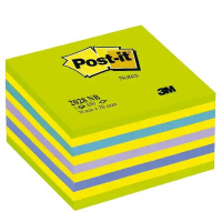Bloček samolepiaci 76x76 Post-it kocka neón/zelený/450 l