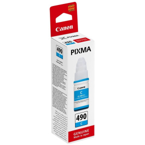 atramentová náplň CANON GI-490C cyan PIXMA G1400/G2400/G3400/G4400 (0664C001)