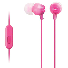 SONY slúchadlá MDR-EX15AP, handsfree, ružové SONY slúchadlá MDR-EX15AP, handsfree, ružové