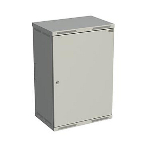 Rozvaděč nástěnný SENSA 18U 400mm, dveře plech, RAL 7035, SENSA-18U-64-21-G