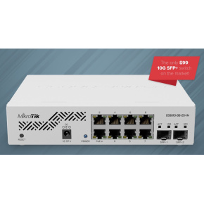 MIKROTIK RouterBOARD Cloud Smart Switch CSS610-8G-2S+IN + SwOS (8x GLAN; 2x SFP+) desktop