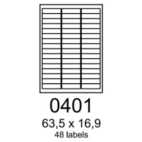 etikety RAYFILM 63,5x16,9 žlté flourescentné laser R01310401A (100 list./A4)