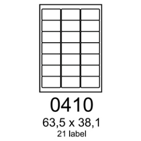 etikety RAYFILM 63,5x38,1 vysokolesklé biele laser R01190410A (100 list./A4)