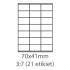 etikety ECODATA Samolepiace 70x41 univerzálne biele (100 listov A4/bal.)
