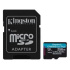 Pamäťová karta Kingston Canvas Go! Plus microSDXC 256GB Class 10, UHS-I, U3, V30, A2, 200/104MB/s (+ adaptér)