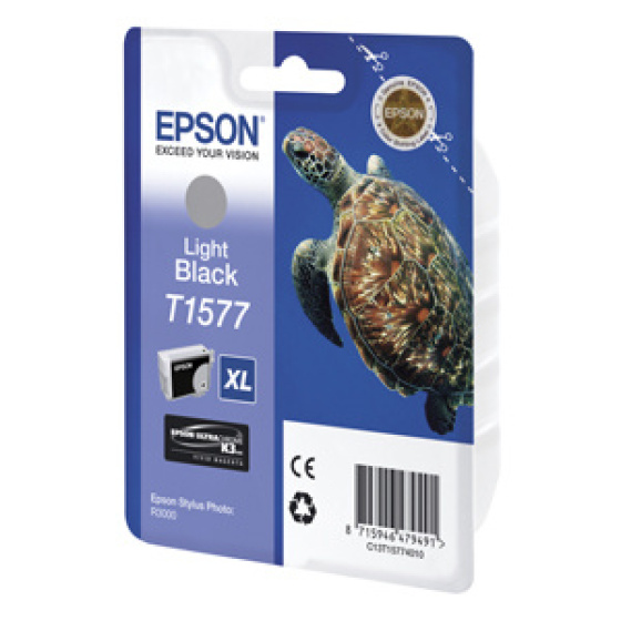 kazeta EPSON light-black, with pigment ink EPSON UltraChrome K3, series Turtle-Size XL, in blister pack RS. (C13T157740)