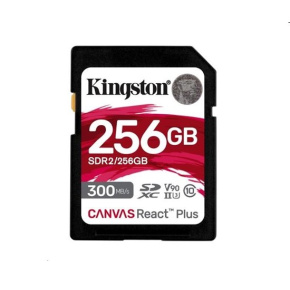 Kingston Canvas React Plus 256GB SDXC UHS-II U3 V90, R300, W260