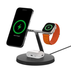 Belkin Boost Charge Pro 3-in-1 Wireless Charger with Magsafe 15W - Black