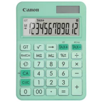 stolová kalkulačka CANON LS-125KB zelená, 12 miest, solárne napájanie + batérie