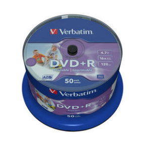 DVD+R VERBATIM 4,7GB 16X 50ks/cake NO ID printable