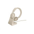 slúchadlá Jabra so stojanom Evolve2 65, Link 380c MS, stereo, béžová