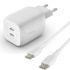 Belkin 65W Dual USB-C GaN PD Wall Charger with PPS - White