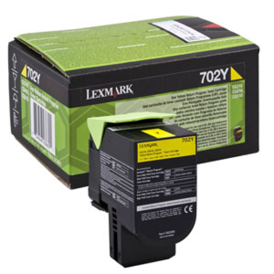 Toner Lexmark CS310/CS410/CS510 702Y YELLOW 1K (70C20Y0)