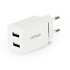 2-port universal USB charger, 2.1 A, white