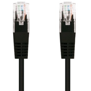 Cable C-TECH patchcord Cat5e, UTP, black, 0.25m