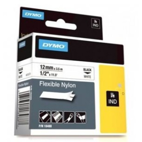 páska DYMO 18758 (18488) PROFI D1 RHINO Black On White Flexible Nylon Tape (12mm) (S0718100)