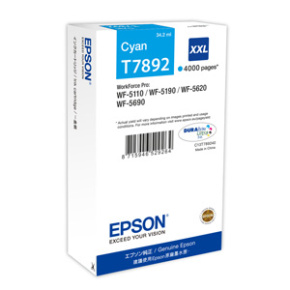 kazeta EPSON WorkForce WF-5620,5690,5190,5000 seria cyan XXL (4.000 strán) (C13T789240)