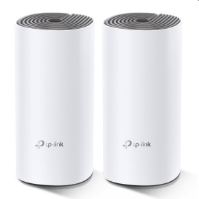 tp-link Deco E4(2-PACK), AC1200 Whole-Home Mesh Wi-Fi System, Qualcomm CPU, 867Mbps at 5GHz+300Mbps at 2.4GHz, 2 10/100Mbps Port