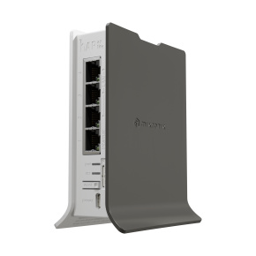 MIKROTIK RouterBOARD hAP ax lite LTE6 + L4 (800MHz; 256MB RAM, 4xGLAN switch, 1x 2,4GHz 802.11ax, LTE6 plastic case, zdroj)