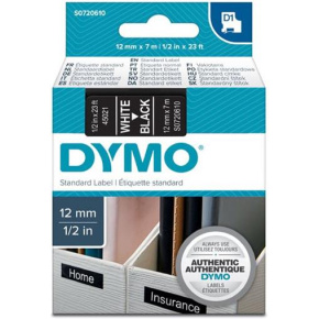 páska DYMO 45021 D1 White On Black Tape (12mm) (S0720610)