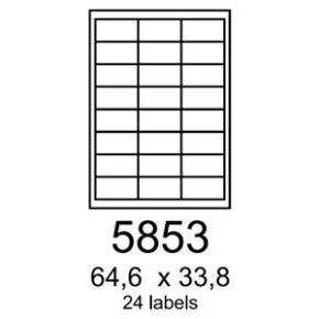 etikety RAYFILM 64,6x33,8 zelené flourescentné laser R01305853A (100 list./A4)