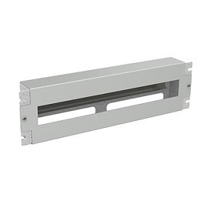 Instalační panel 3U s DIN lištou do 19" rozvaděče, RAL 7035, RAIL-3U-DIN