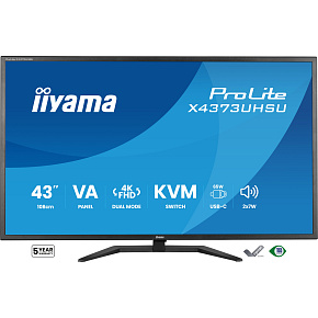 iiyama ProLite/X4373UHSU-B2/42,5"/VA/4K UHD/60Hz/3ms/Čierna/3R
