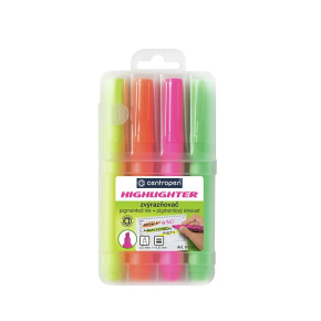 Zvýrazňovač CENTROPEN 8552 sada 4 farieb, SE
