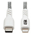 Kábel USB-C 2.0 / Lightning, s LED diódou, MFi, (Samec/Samec), odolný kábel, 3.05m