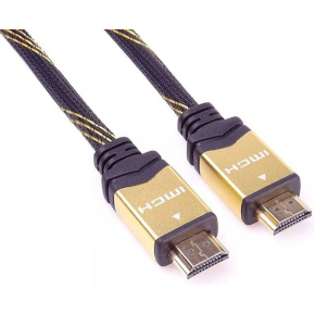 PremiumCord 4K HDMI 1.4 High Speed + Ethernet cable, gold-plated HQ connectors, nylon version