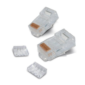 OXnet UTP unshielded plug RJ45-8p8c,50µ" Au, stranded wires, insert,Cat5e, (100psc)