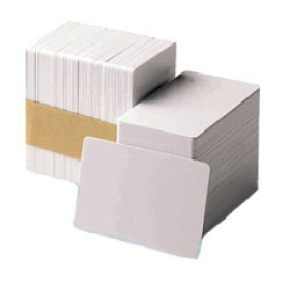 ZEBRA WHITE PVC CARDS, 30 MIL (500 CARDS)