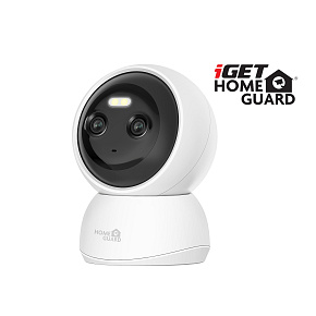 iGET HOMEGUARD HGWIP222 - vnitřní IP kamera s dvojí optikou, 2K rozlišení, Dual - lens, LED, noční vidění, zvuk,