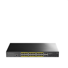 Cudy 24-Port Layer 2 Managed Gigabit PoE+ Switch with 4 Gigabit Combo Ports, 300W