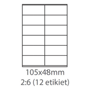 etikety ECODATA Samolepiace 105x48 univerzálne biele (1000 listov A4/bal.)