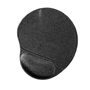 Gel mouse pad with wrist support, black