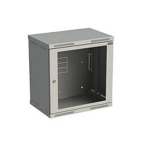 Rozvaděč nástěnný SENSA 12U 400mm, dveře sklo, RAL 7035, SENSA-12U-64-11-G