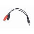Kábel CABLEXPERT rozdvojka jack 3,5 mm (4 pólový) na 2x3, 5mm M/F, 20cm, čierny